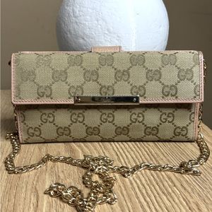 💗GUCCI LONG WALLET W/ CHAIN💗